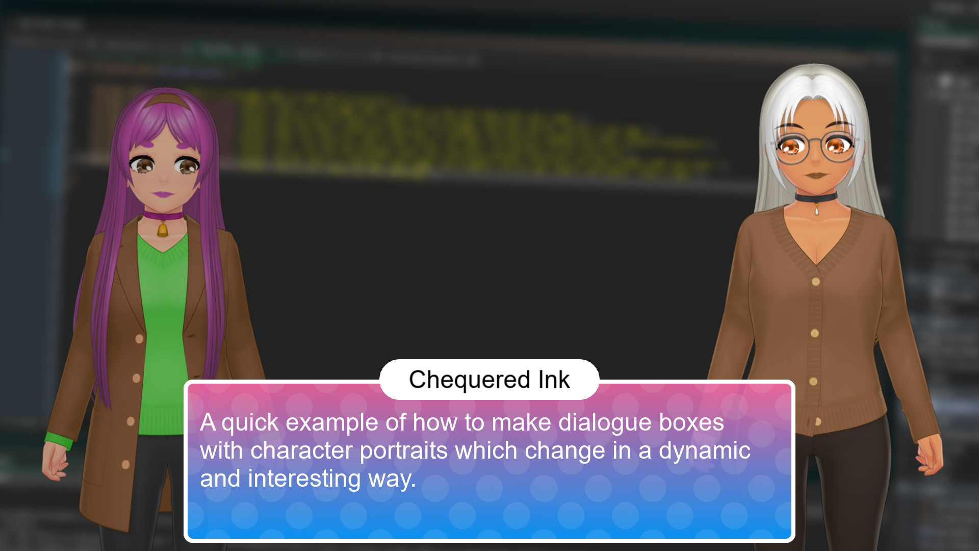 Making Dialogue Boxes with moving characters