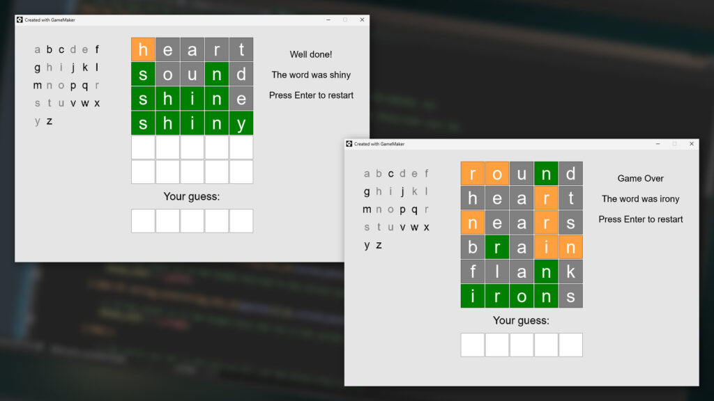 Learn to make a word guessing game in GameMaker