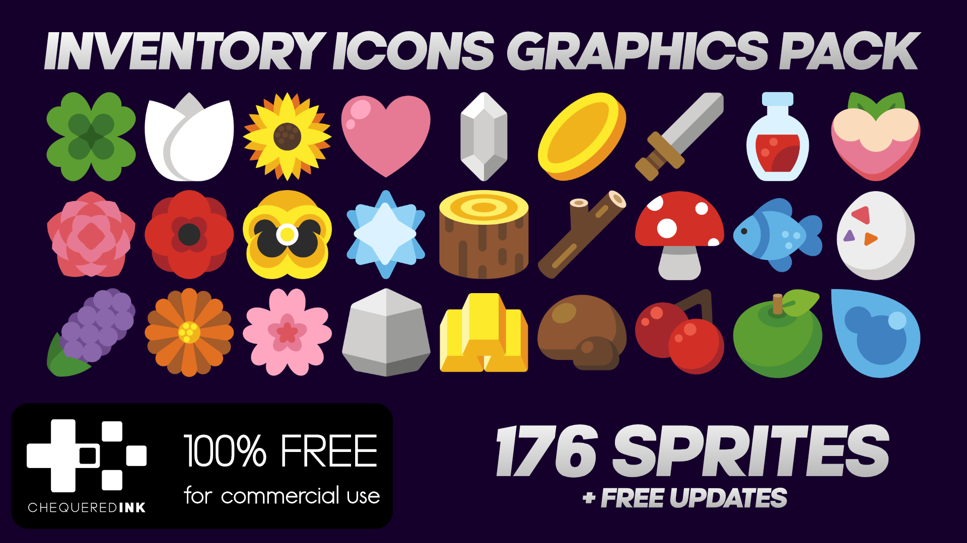 Inventory Icons Graphics Pack - Free for Commercial Use