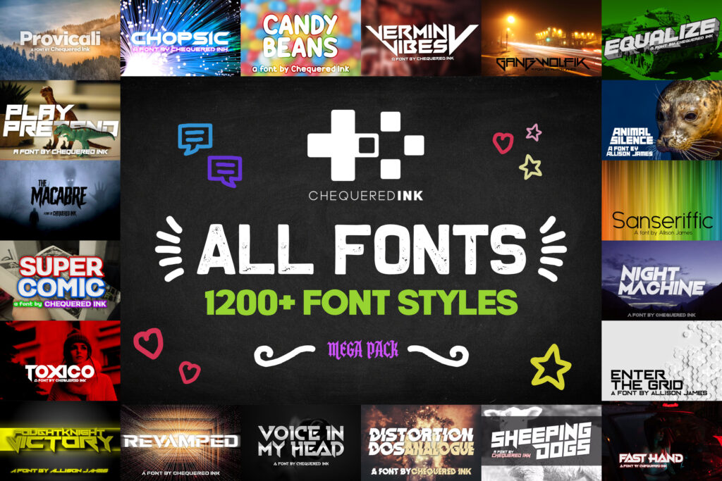 Chequered Ink All Fonts Pack
