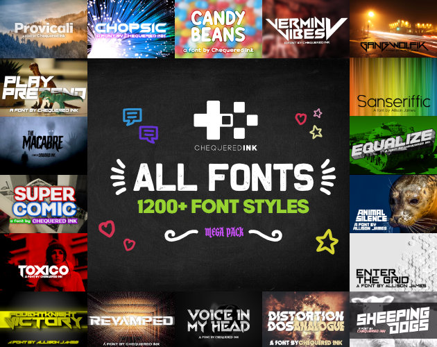 Chequered Ink All Fonts Pack